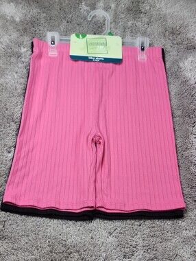 Extremely Me Ribbed Biker Shorts 2-Pack Pink Black Size L 14